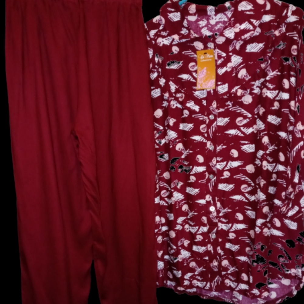 💝NEW💝 Woman pieces set of rinaldi shirt long sleeves with buttons open front